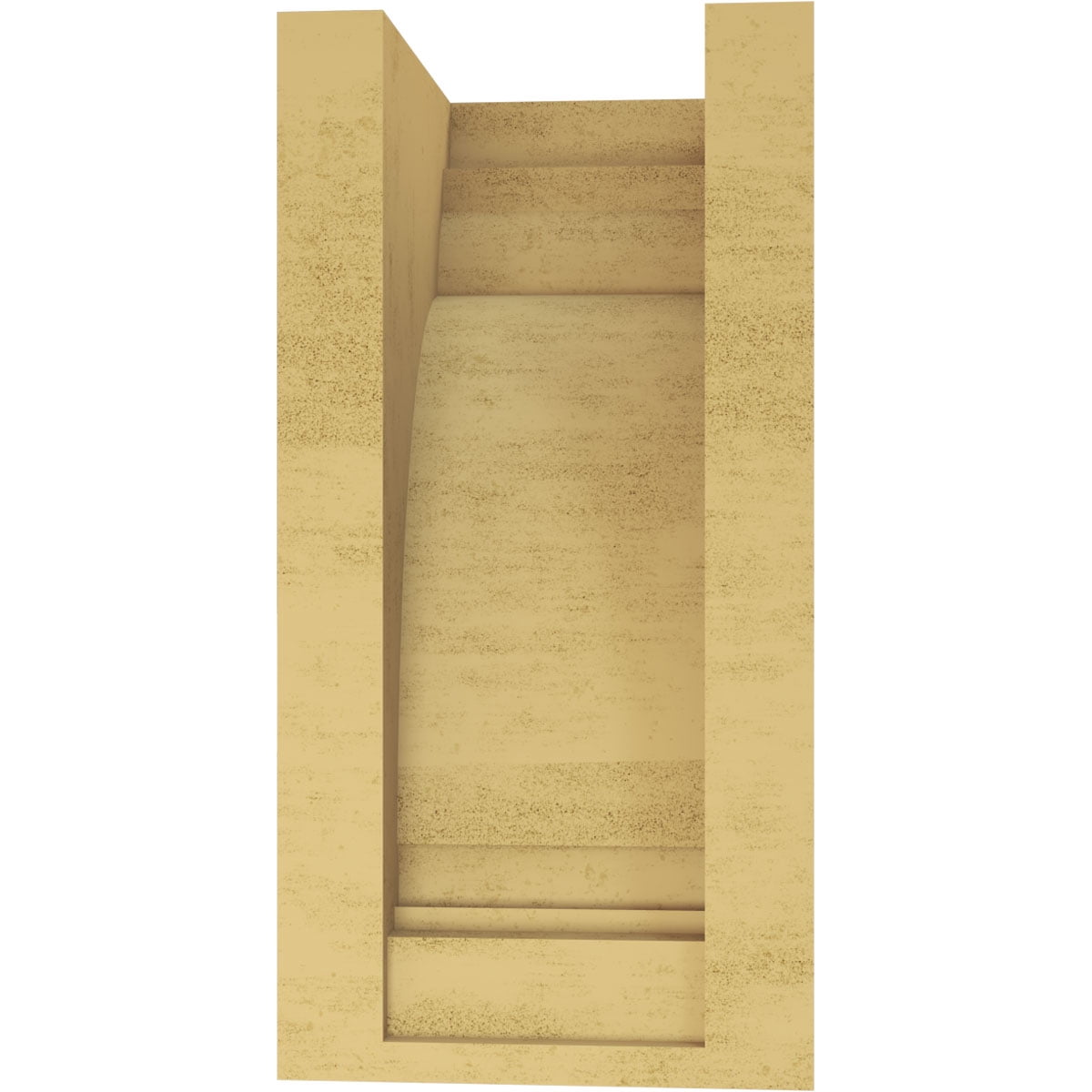 5"W x 5"D x 10"H Wide Hughes Rough Cedar Woodgrain TimberThane Corbel, Primed Tan