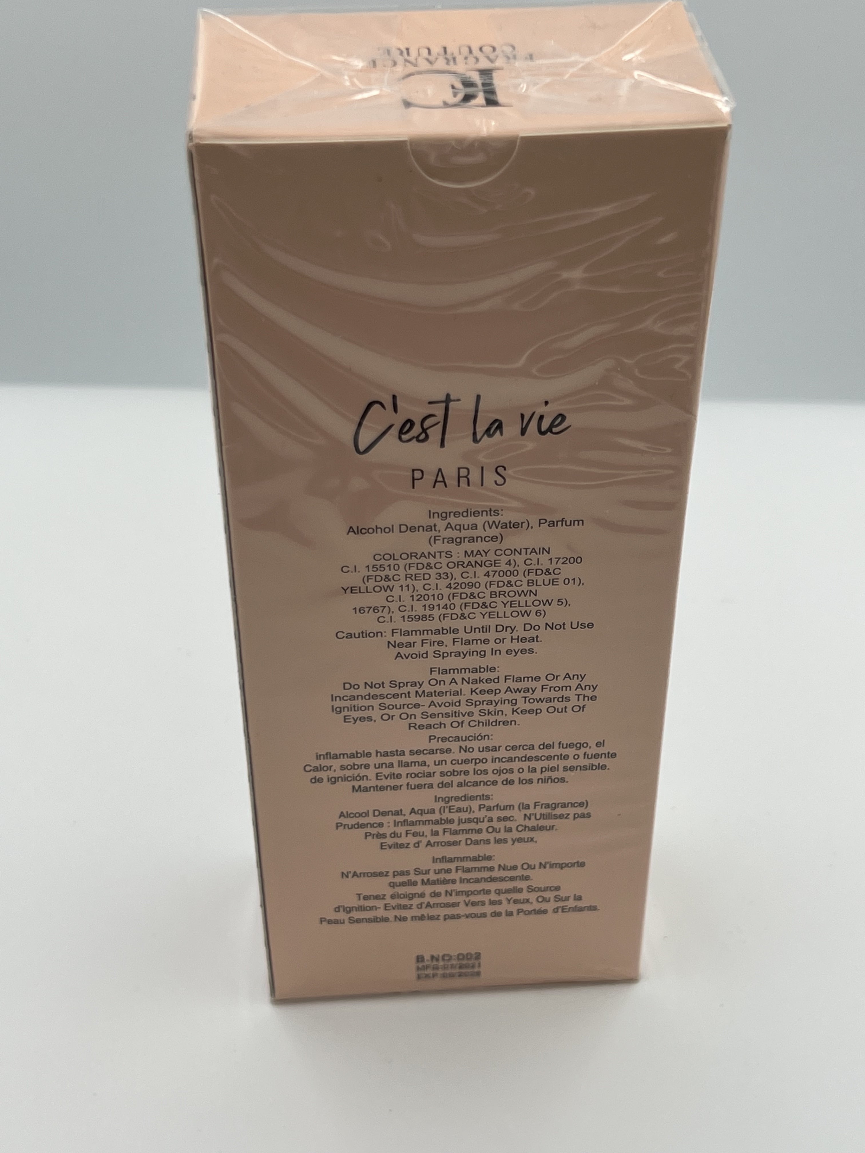 Fragrance Couture Cest La Vie Eau De Parfum Spray, 3.4 oz, Long