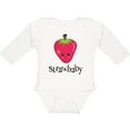 thumbnail image 3 of Inktastic Cute Strawberry Strawbaby Boys or Girls Long Sleeve Baby Bodysuit, 3 of 5