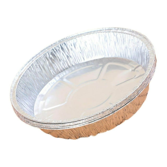 Langgg 50 Pcs Plateau en Aluminium Friteuse à Air Chaud Résistant à l'Huile Plateau en Aluminium Jetable Doublure de Moule Jetable pour Plaque de Cuisson 8 Pouces