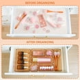thumbnail image 3 of Buanson 25 PCS Plastic Drawer Organizers Set, 4-Size Drawer Organizer Trays for Makeup, Kitchen Gadgets & Office -Coffee, 3 of 7
