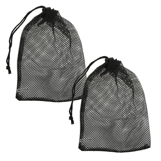 OULII Lot de 2 Sacs en Maille pour Golf Ventilation en Nylon Noir Rangement Sportif pour Athlètes