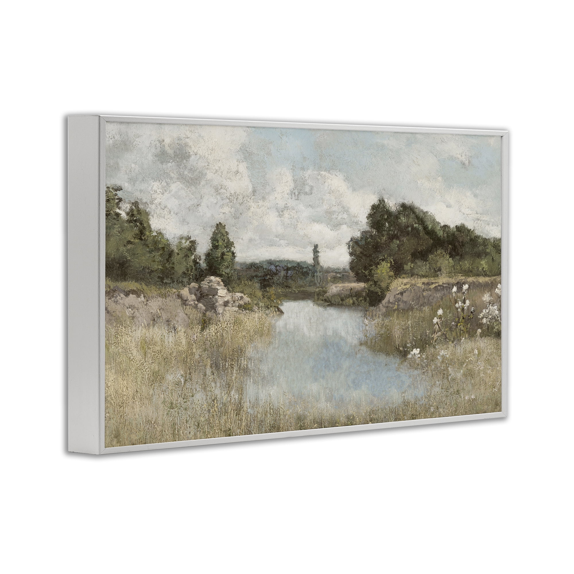 Stupell Industries Dawn At The Shore White Framed Giclee Art, design by Christy McKee