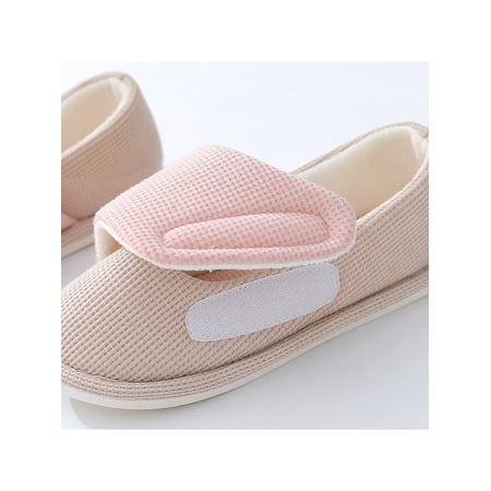 

Colisha Ladies Slipper For Mom Plaid Warm Shoe Soft Sole Loafer Slippers Indoor Breathable Home Shoes Magnetic Mocassins Pink Beige 7-8