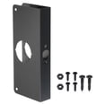 thumbnail image 1 of Placa de refuerzo para puerta Uxcell para reparación y refuerzo de puertas, 1 juego para puerta de 1-3/8" de grosor, tamaño de 9" en negro, 1 of 6