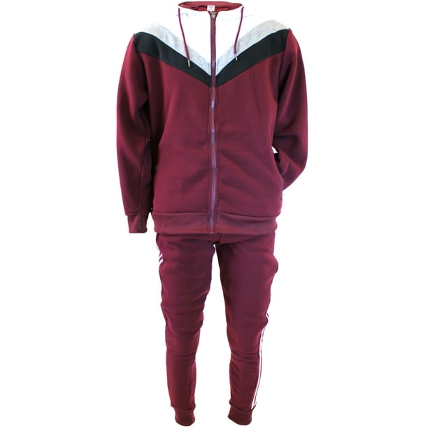 Black Sheep - Black Sheep Men's Zip Up Jogging Full Tracksuit Hoodies Fleece Joggers Set SI-17