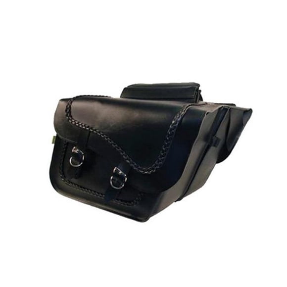 Dowco 58709-20 Braided Series Large Slant Saddlebag Set - Black