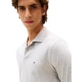 thumbnail image 2 of Polo Tommy Hilfiger de algodón líquido de manga larga para hombre, gris, 2 of 4