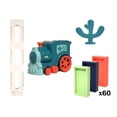 thumbnail image 1 of Juguetes educativos de aprendizaje temprano de tren de colocación creativa para niños azul con 60 piezas CUTICAT Juguetes de tren eléctrico, 1 of 8