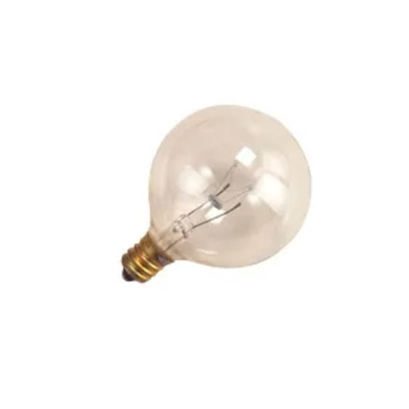 GoodBulb 15W Incandescent G16 Globe Light Bulb Clear E12 Candelabra Base Dimmable 130V 2 Pack