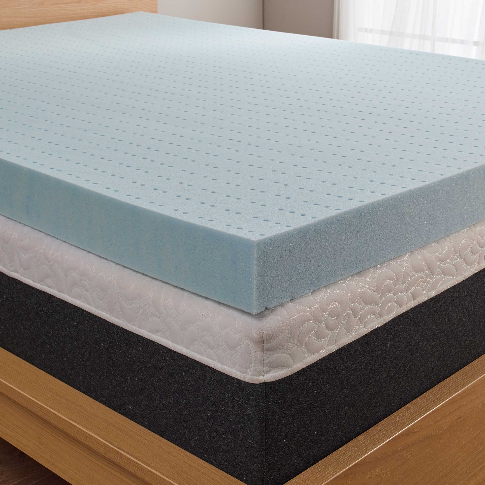 Comfort Tech 4" TheraGel Memory Foam Mattress Topper, Queen