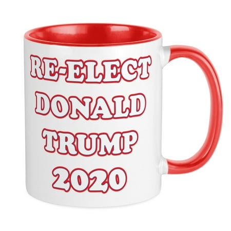 

CafePress - Re Elect Trump 2020 - Ceramic Coffee Tea Novelty Mug Cup 11 oz