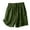 Green, variant on Annhoo Womens Wide Leg Linen Shorts Summer Casual Loose Pleated Elastic High Waisted Drawstring Shorts with Pocket
