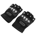 thumbnail image 2 of 2 uds guantes de ciclismo negros transpirables medio dedo regulables de nailon ergonómicos guantes para montar en bicicleta para exteriores talla única, 2 of 14