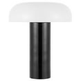 thumbnail image 5 of SAFAVIEH Reiss 15 in. 2-Light Mid-century Black Marble Table Lamp with White Shade, 5 of 8