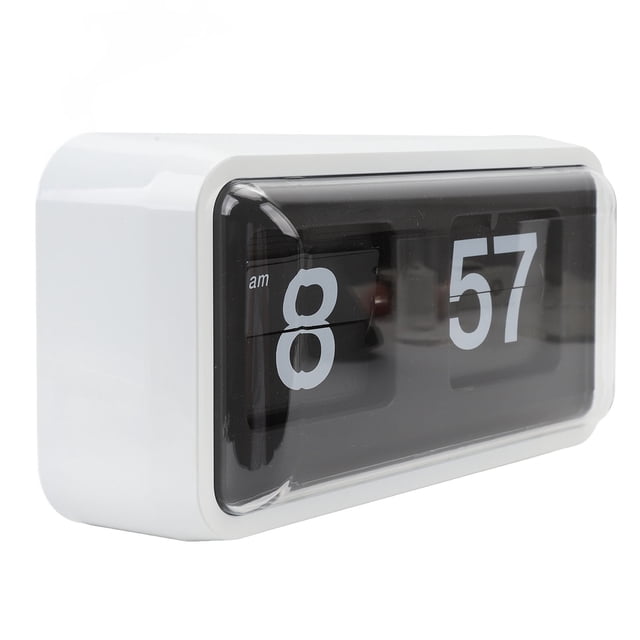 Retro Flip Clock Mechanical Innovative Flip Desk Clock for Home and Office Decor Clear Cover Multifunctional Stylish