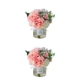 thumbnail image 2 of Wosthever 2 piezas de flores artificiales en jarrón, flores falsas de hortensias de seda elegantes y duraderas Type2 NO2, 2 of 6