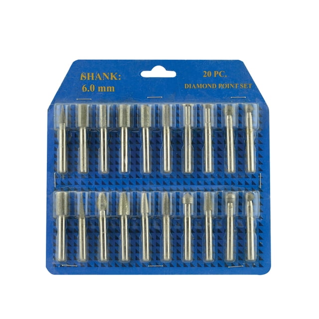 Kit De Limas Punta Diamante 6mm (20 Piezas) KARLEN GS 30A