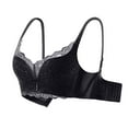 thumbnail image 2 of Comfortable Lace Bra No Steel Ring Adjustable Underwear Breathable Lifting Design for Everyday Wear #Black,XL, 2 of 7