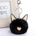 thumbnail image 1 of EGNMCR Keychains 8CM Cute Ears Keychain Pendant Women Key Ring Pompoms Key Chains Key chain, 1 of 2