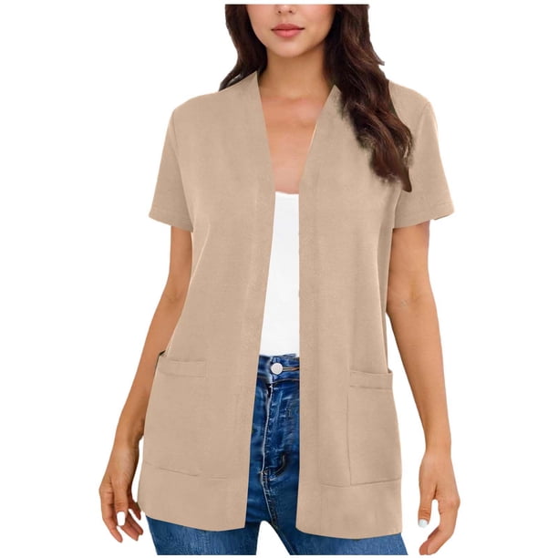Camiseta de Manga Corta para Mujeres de Cuello Redondo Casual Suelto de la Moda de Poliéster Primavera Y Verano