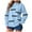 Sky Blue, variant on Jkety Christmas Blouses for Women Fashion Women's Christmas Print Hoodie Casual Long Sleeve Hooded Neck Sweatshirts Christmas Gifts Brown,2XL