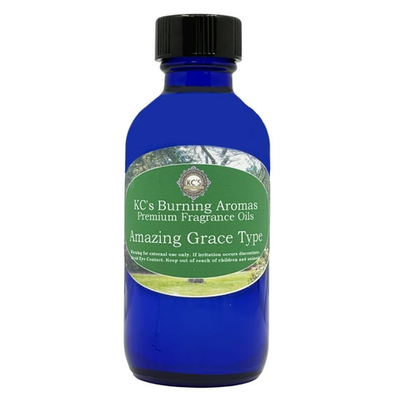 Amazing Grace Premium Fragrance Oil by KC's Fragrances & Crystals for Diffusers, Candle Making, Soap Making, Wax Melts & Home Fragrance, 2 fl oz