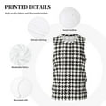 thumbnail image 6 of Easygdp Houndstooth Black And White Men's Mesh Basketball Jersey Quick Drying Sleeveless Shirts Fitted Muscle Tank Tops Sport Round Neck T-Shirt - Large, 6 of 9