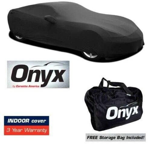 C8 Corvette HIGH END Onyx Black Satin Custom FIT Stretch Indoor CAR Cover FITS All C8 2020-21 CORVETTES