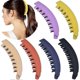 thumbnail image 1 of 6 Pieces Large Banana Clips Big Banana Hair Clips For Thick Hair,non-slip Ponytail Holder Clip,6 Colors, 1 of 3