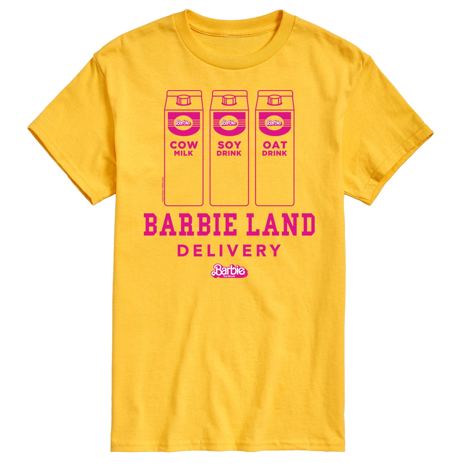 Barbie The Movie Barbie Land Delivery Milk Men s Short Sleeve barbie-the-movie-barbie-land-delivery-milk-men-s-short-sleeve