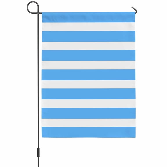 White Blue Striped Garden Flag 12 x 18 Inches, Simple Stripes Background Weather Proof Outdoor Patio Flags Double Sided Small Garden Decoration for Yard Outside Home