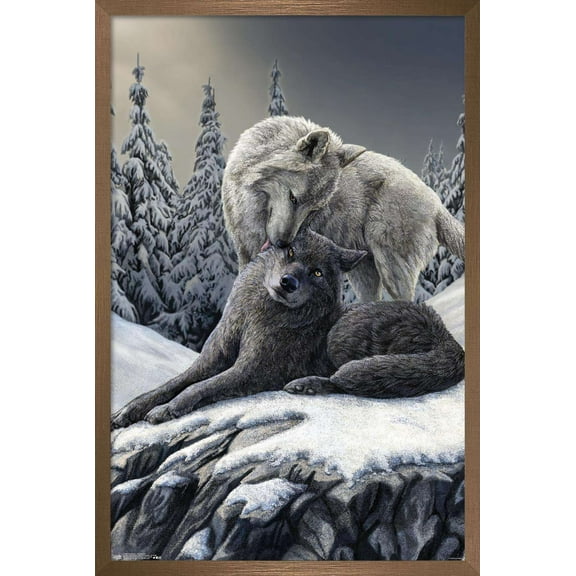 Lisa Parker - Snow Kisses Wall Poster, 14.725" x 22.375", Framed