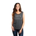 thumbnail image 2 of Thread Tank Let's Cuddle Women's Fashion Sleeveless Muscle Tank Top Charcoal Small, 2 of 4