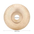 thumbnail image 2 of "85mm Gold Steel Grinding Wheel for Angle Grinder - High-Speed Wood Shaping Disc with 16mm Arbor, Durable Curved Surface Sanding Tool"  

(Character count: 150)  

Alternative option:  
"Professional, 2 of 6