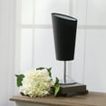 thumbnail image 4 of Simple Designs Mini Chrome Table Lamp with Angled Fabric Shade, 4 of 7