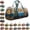 0201# C, variant on Quilted Hippie Travel Bag with Handheld Shoulder Strap - Large Capacity Bohemian Travel Fitness Bag, Suitable for Dance, Yoga, Exercise, Festivals, and Overnight Travel, Art Patch Craft Handbag
