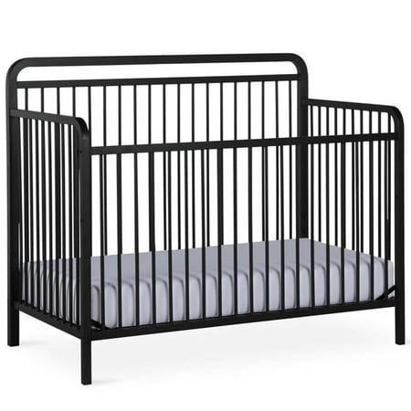 Baby Relax Juniper 4 In 1 Convertible Metal Crib In Matte Black