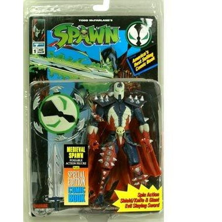 Spawn series 1 Medieval Spawn Action Figure by McFarlane Toys w/ comic - Walmart.com