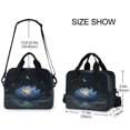 thumbnail image 3 of Insulated Crossbody Lunch Bag 10L Lunch Tote with Adjustable Shoulder Strap for Work Office Picnic Serene Blue Lotus Flower, 3 of 6
