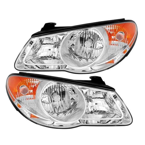 EPIC LIGHTING OE Style Halogen Headlights Assembly Replacement for HYUNDAI 07-10 ELANTRA [ HY2502138 HY2503138 921012H050 921022H050 ] Pair