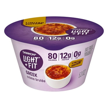 Light   Fit Creme Brulee Greek Fat Free Yogurt Cup, 5.3 oz