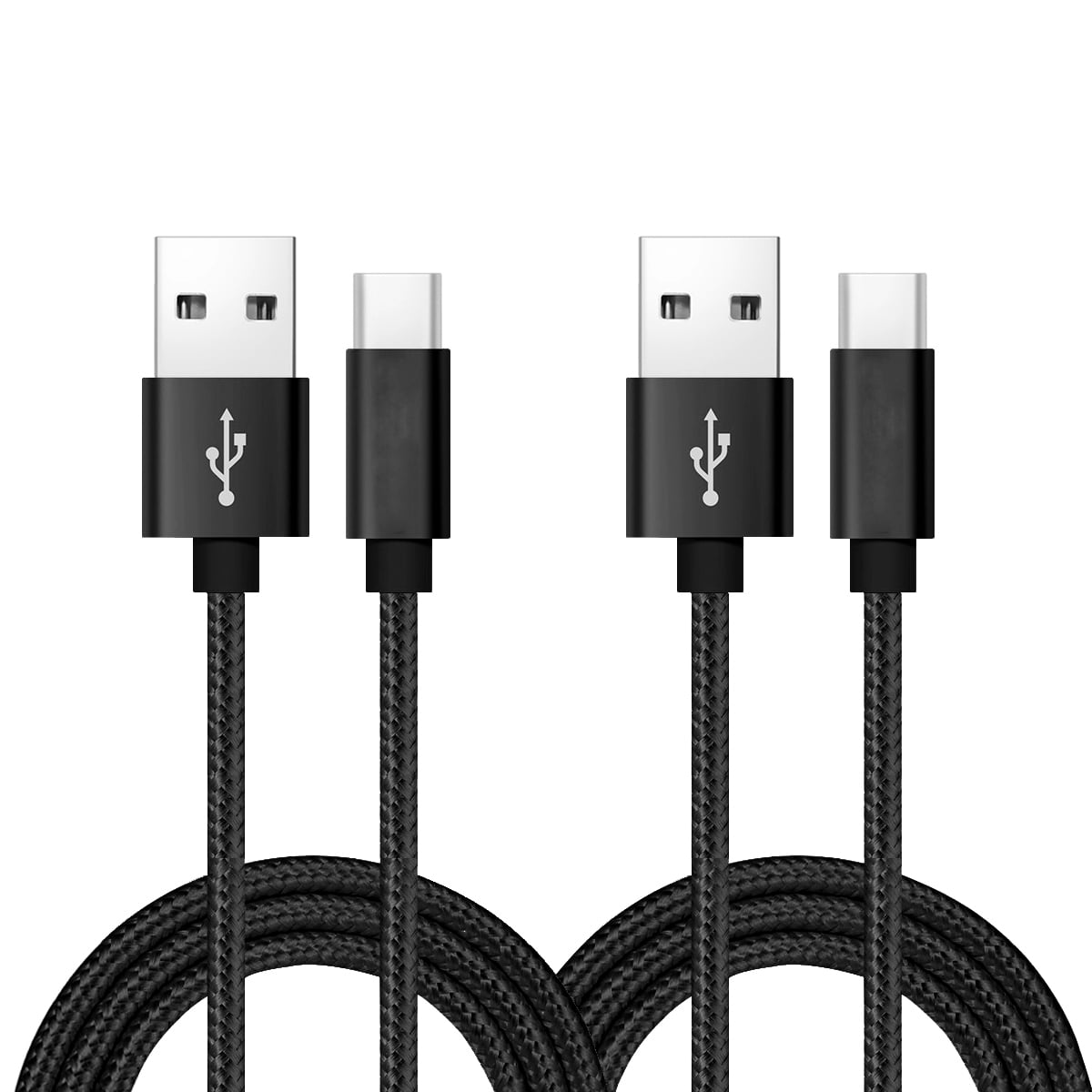 Mimifly USB Type C Cable 2FT, [2 Pack] USB C Cable Fast Charging for Samsung Galaxy S20 S10 S9 S8 Plus S10E, Note 20 10 9 8, Black