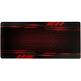 thumbnail image 2 of Red and Black Mouse Pad 35.4 X 15.7 Inch XXL Modern Geometry Art Print Full Desk Mousepad Extended Large Non-Slip Rubber Base Big Keyboard Mat with Stitched Edges for Gaming Office, 2 of 6