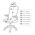 thumbnail image 2 of Juego de fundas ergonómicas para sillas de oficina FORCHEER, repelentes al agua, color gris oscuro, 2 of 8