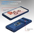 thumbnail image 3 of TECH CIRCLE For Google Pixel 8,Tri-Layer Hybrid Shockproof Protective Case Soft TPU Hard PC Heavy Duty Phone Cover 360 Rotating Ring Stand with Magnetic Car Mount for Google Pixel 8 6.2" 2023, Blue, 3 of 11