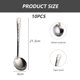 thumbnail image 2 of Utensilios para servir cubiertos de acero inoxidable, espumadera, cuchara ranurada/cucharón de sopa, juego de utensilios para servir, 10 Uds., 2 of 5