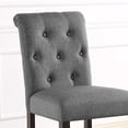 thumbnail image 4 of Leviton Solid Wood Tufted Asons Counter Height Dining Chair in Gray, Set of 2, 4 of 7