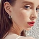 thumbnail image 2 of Gold Full Zircon Stud Earrings for Women Silver Stud Earrings Women's Hoop Earrings Jewelry Birthday for Women Birthday for Wom, 2 of 4