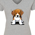 thumbnail image 4 of Inktastic Beagle Women's V-Neck T-Shirt, 4 of 5